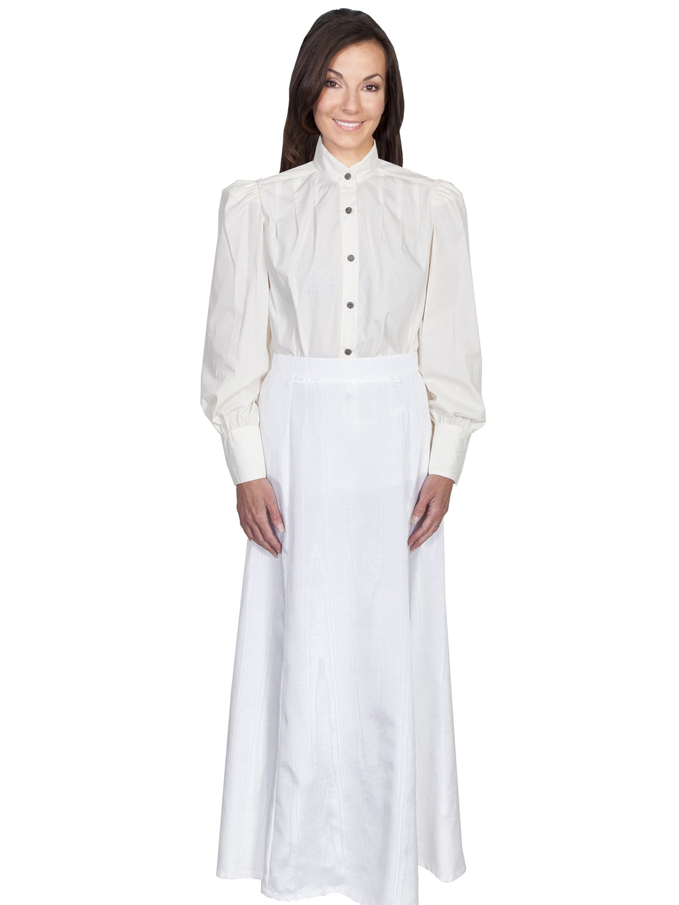 Wahmaker Victorian Style Five Gore Walking Skirt in Natural by Scully Leather