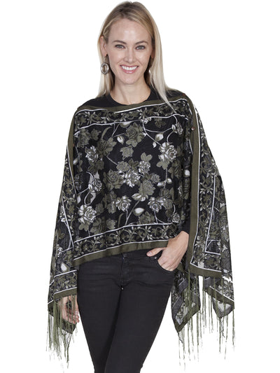 Honey Creek Cowgirl Rose Burnout Scarf by Scully Leather