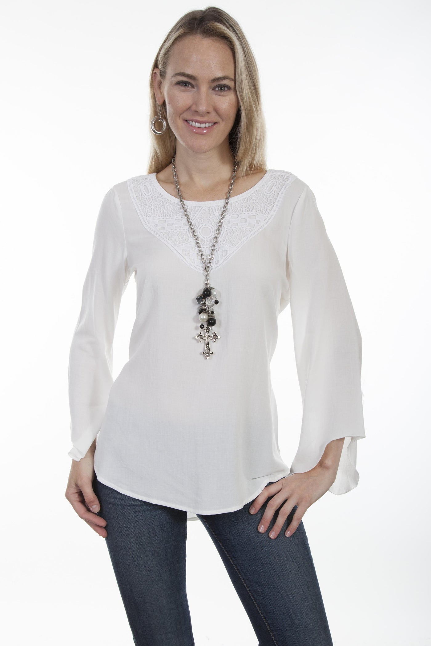 Honey Creek Rustic Bridal Tunic in Ivory by Scully Leather