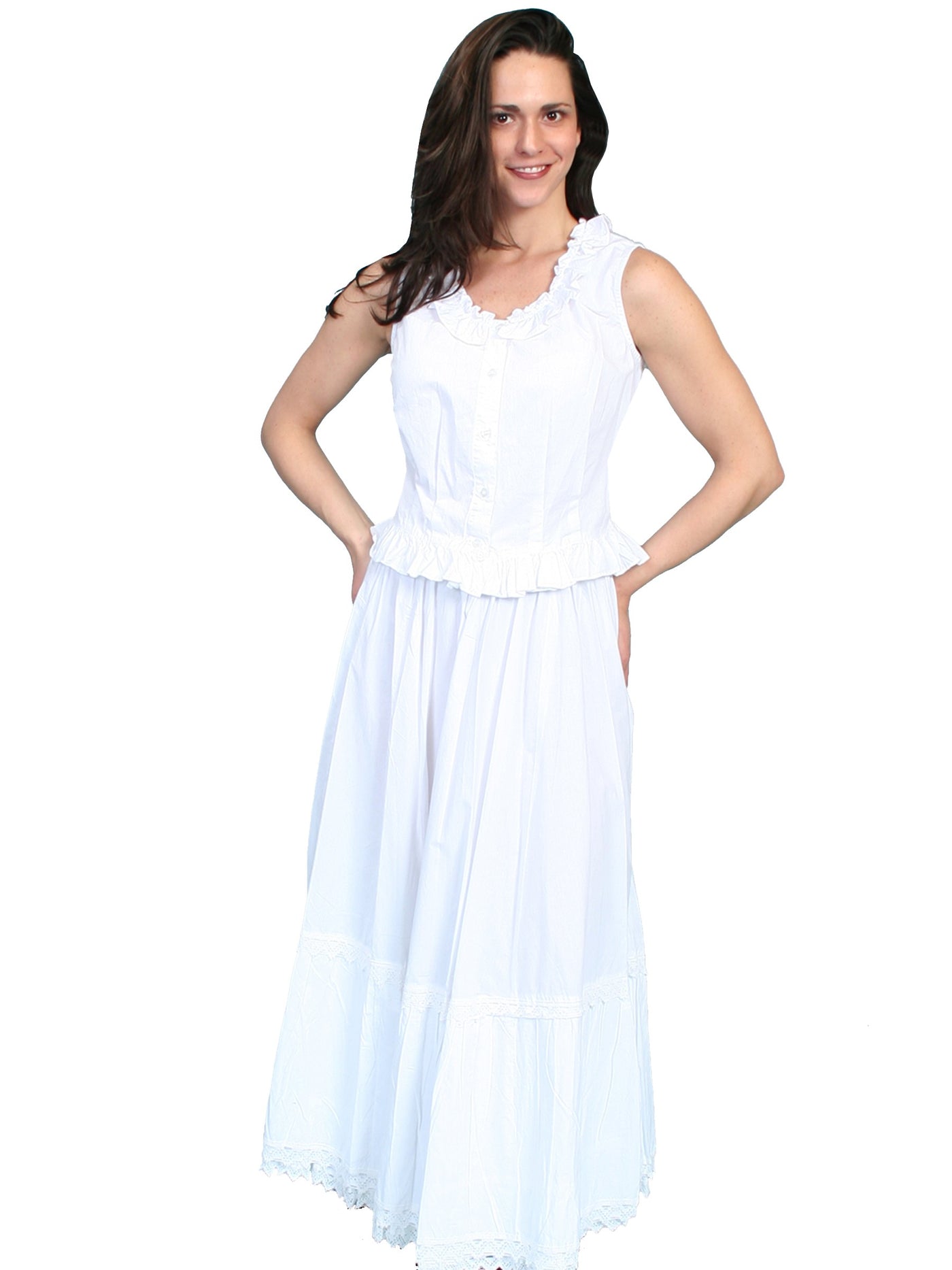Rangewear Victorian Style Petticoat in White by Scully Leather