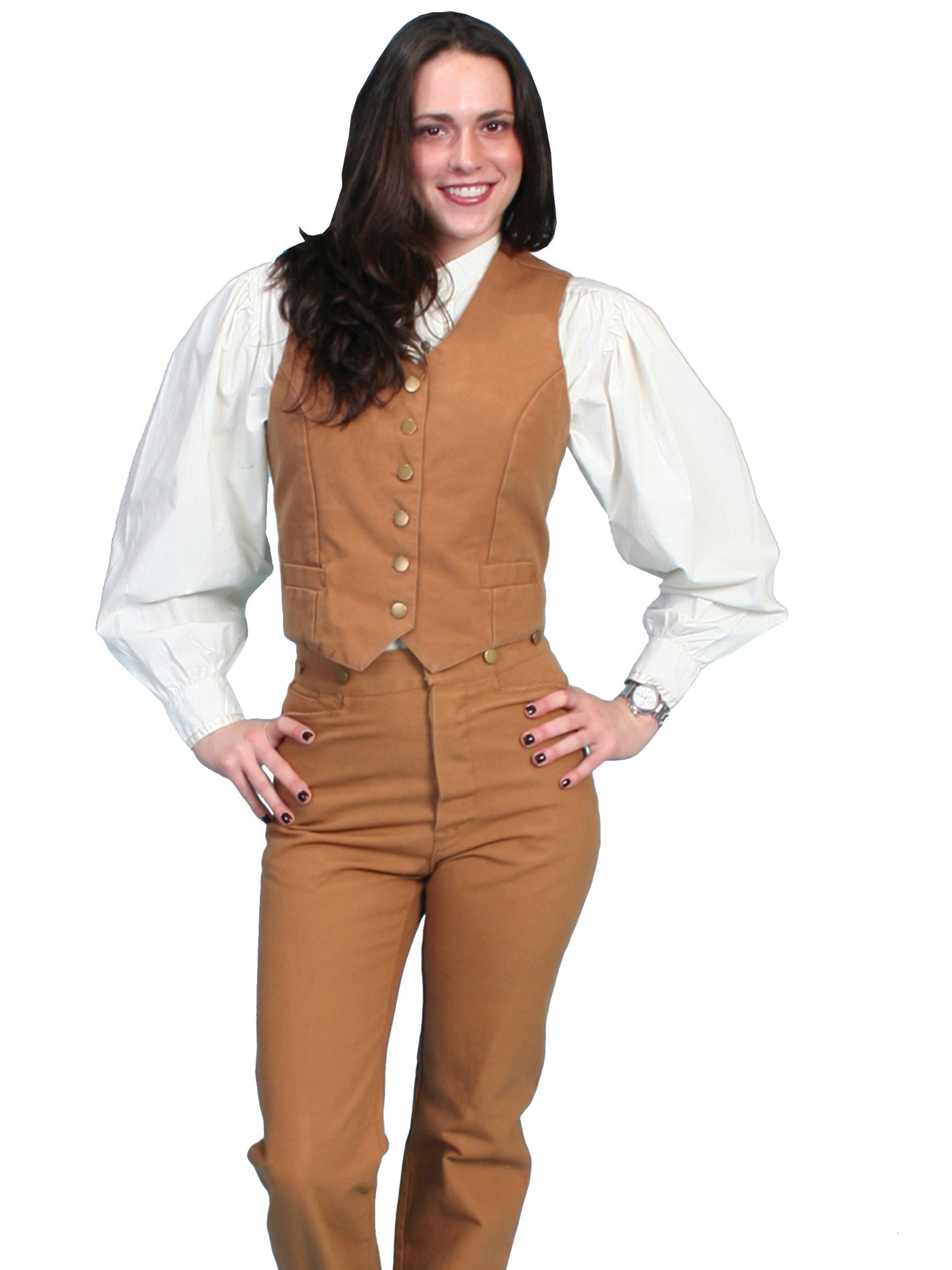 Rangewear Ranch Style Riding Canvas Pants in Tan by Scully Leather