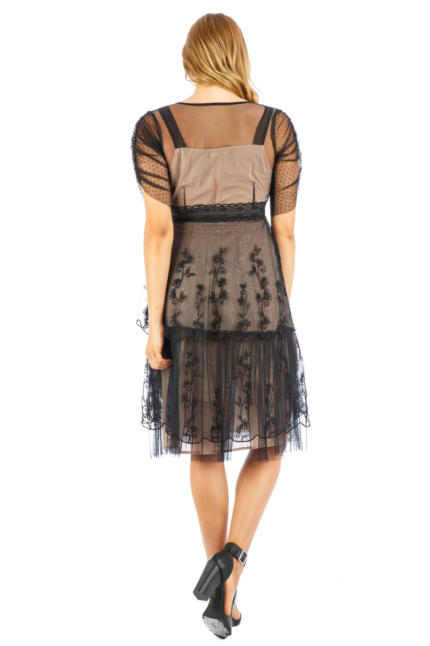 Zoey Vintage Style Party Dress in Onyx by Nataya