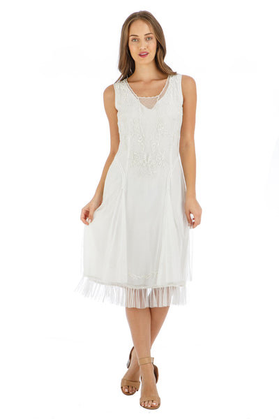 Age of Love Tara AL-254 Vintage Style Party Dress in Ivory by Nataya