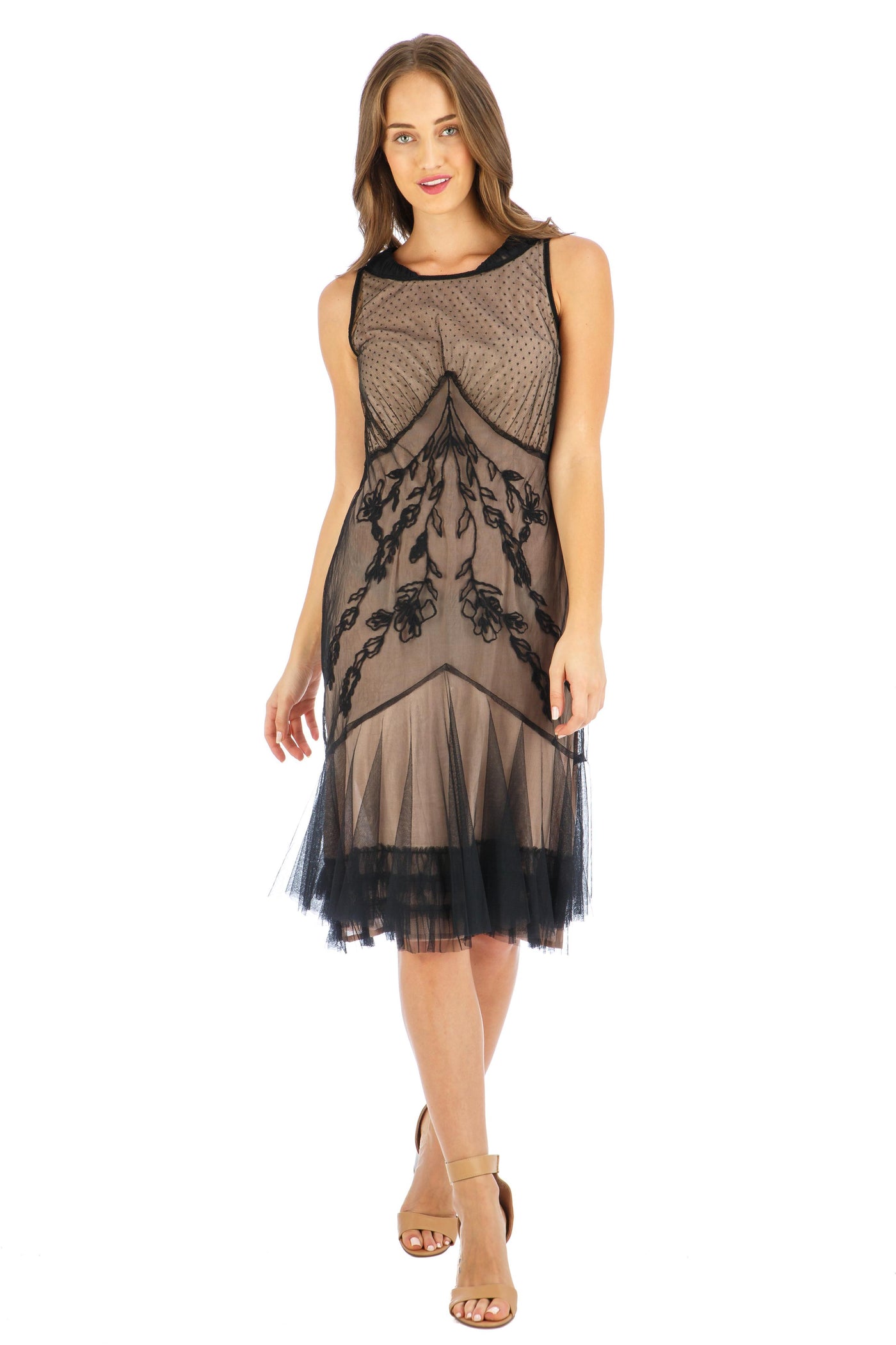 Age of Love Tatianna AL-428 Vintage Style Party Dress in Onyx by Nataya