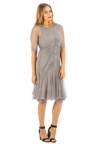 Age of Love Mia AL-429 Vintage Style Party Dress in Stone by Nataya
