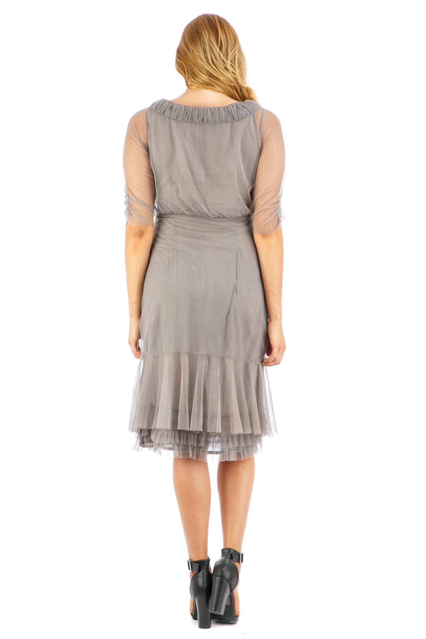 Age of Love Mia AL-429 Vintage Style Party Dress in Stone by Nataya