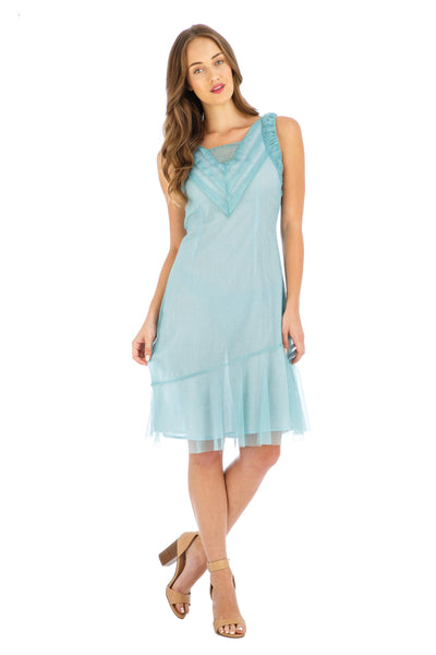 Stella Vintage Style Party Dress in Turquoise by Nataya