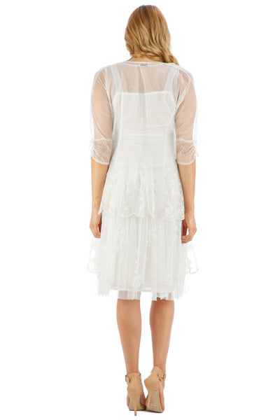 Age of Love Elise AL-432 Vintage Style Party Dress in Ivory by Nataya