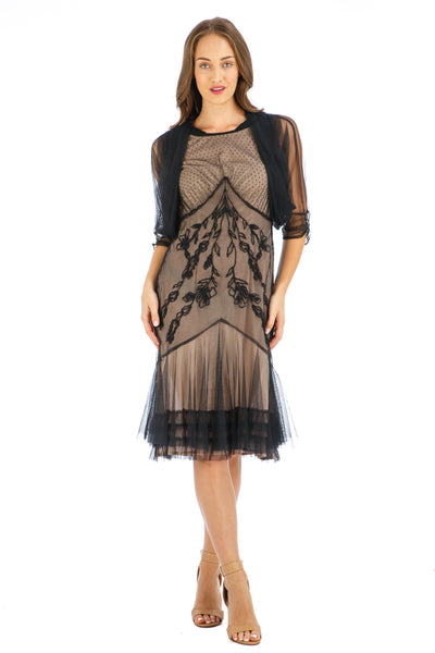 Age of Love Elise AL-432 Vintage Style Party Dress in Onyx by Nataya