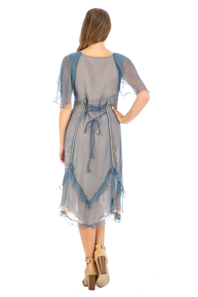 Jacqueline Vintage Style Party Dress in Sapphire by Nataya - SOLD OUT