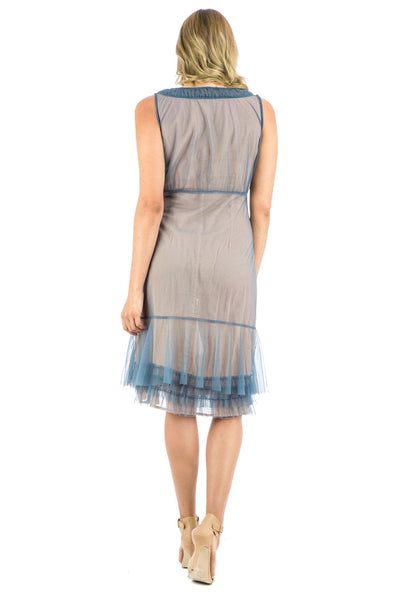 Age of Love Tatianna AL-428 Vintage Style Party Dress in Sapphire by Nataya