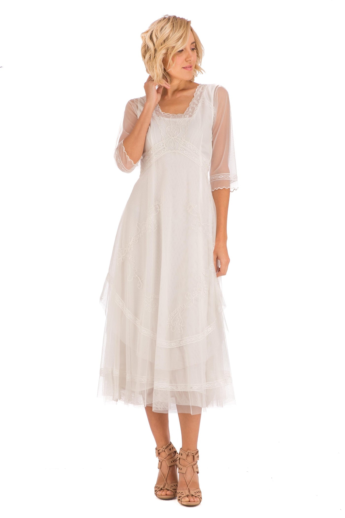 Mary Darling CL-163 Dress in Ivory by Nataya