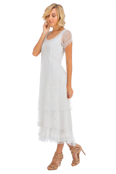 Arrianna CL-169 Vintage Style Party Dress in Ivory by Nataya