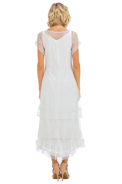Arrianna CL-169 Vintage Style Party Dress in Ivory by Nataya