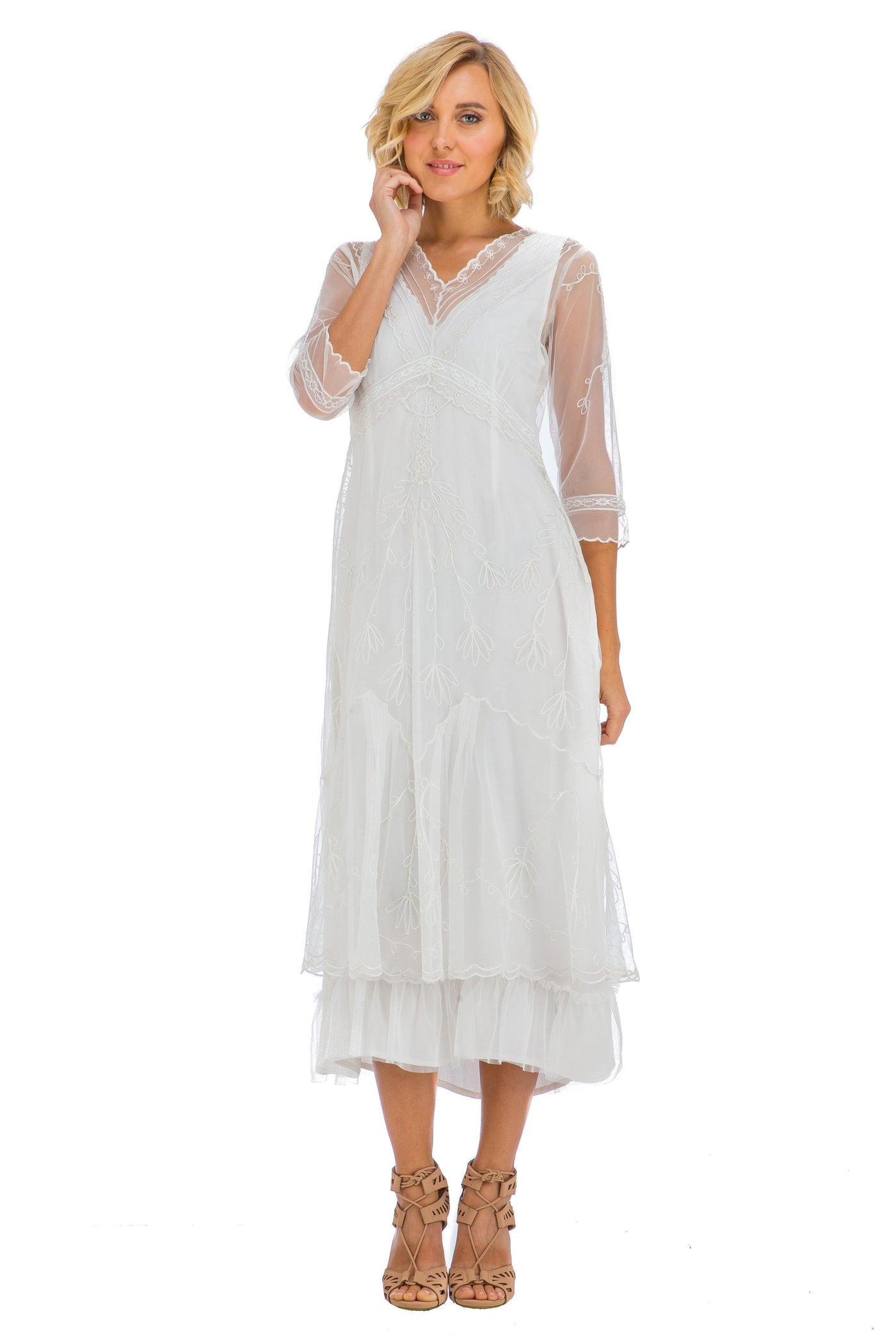 Somewhere in Time Dress CL-509 in Ivory by Nataya