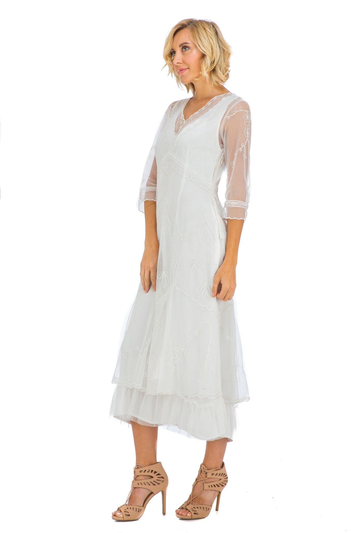 Somewhere in Time Dress CL-509 in Ivory by Nataya