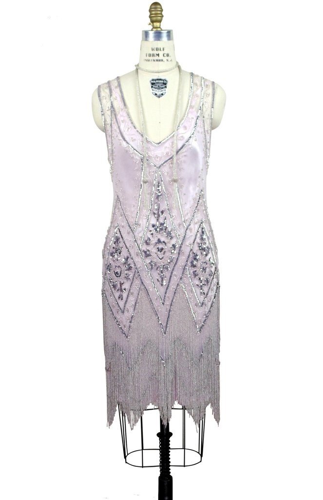1920s Style Fringe Party Dress in Pink Bon Bon by The Deco Haus