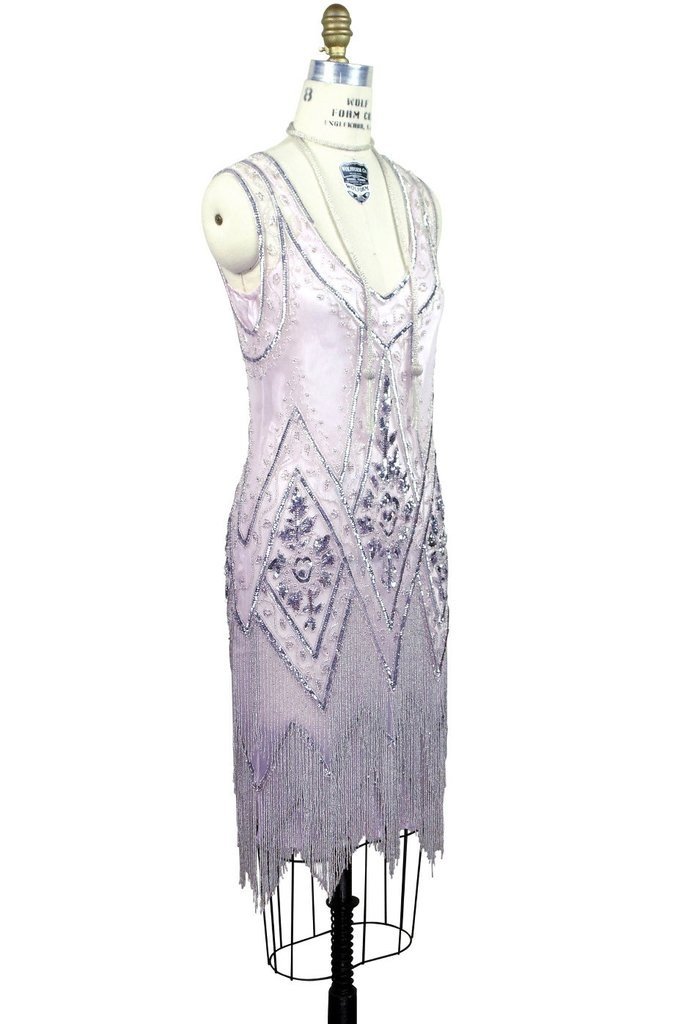 1920s Style Fringe Party Dress in Pink Bon Bon by The Deco Haus