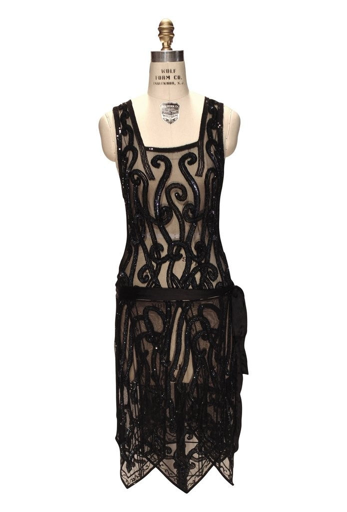 Art Nouveau Romantic Party Dress in Aurora by The Deco Haus