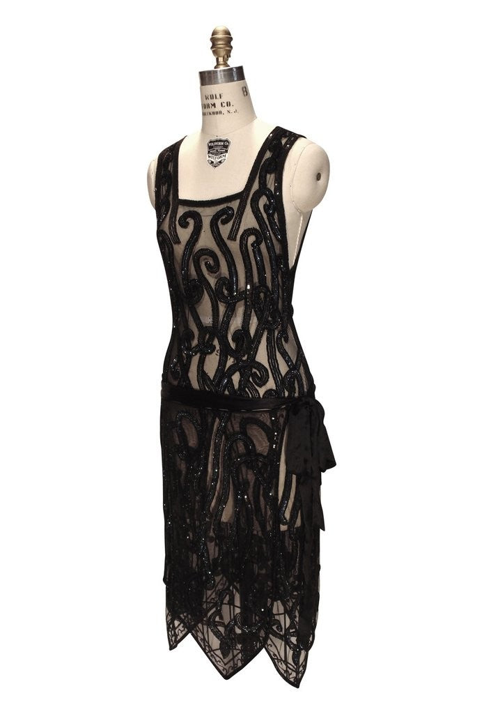 Art Nouveau Romantic Party Dress in Aurora by The Deco Haus