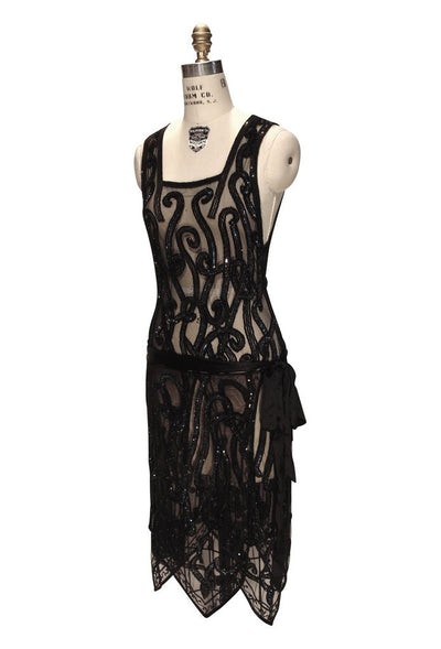 Art Nouveau Romantic Party Dress in Aurora by The Deco Haus