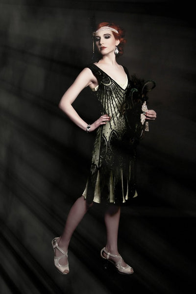 Great Gatsby Cocktail Dress in Bottle Green - SOLD OUT