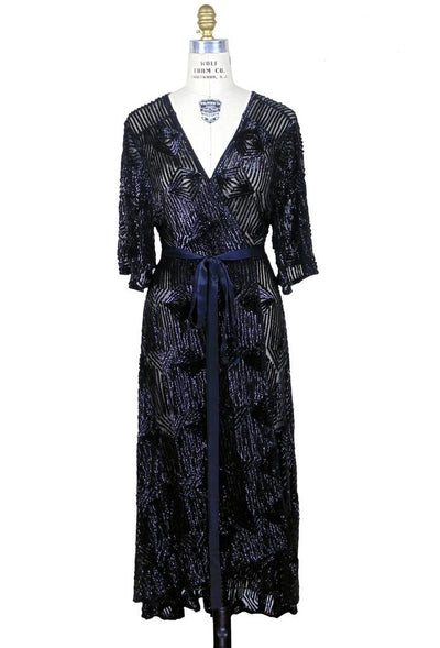 Flapper Style Wrap Dress in Kohl - SOLD OUT