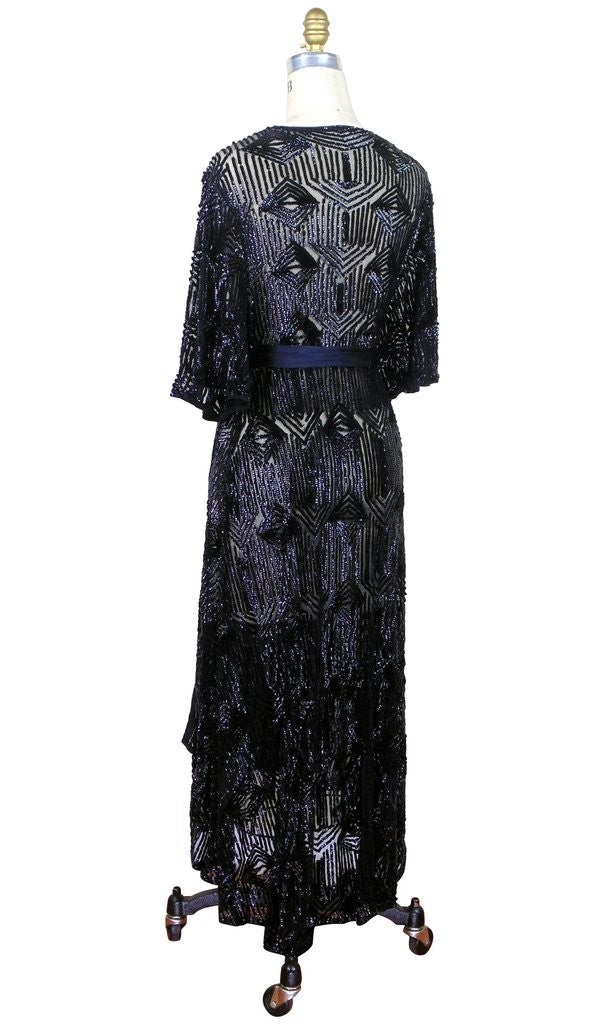 Flapper Style Wrap Dress in Kohl by The Deco Haus