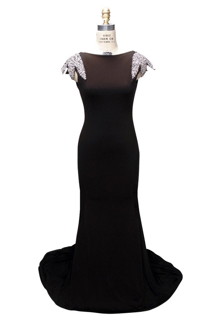 1930s Elegant Evening Gown in Black - SOLD OUT