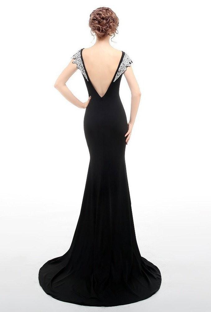 1930s Elegant Evening Gown in Black - SOLD OUT