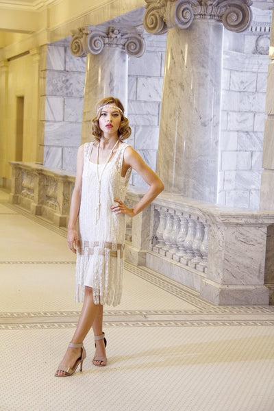 Flapper Style Luxury Party Dress in Crystal by The Deco Haus