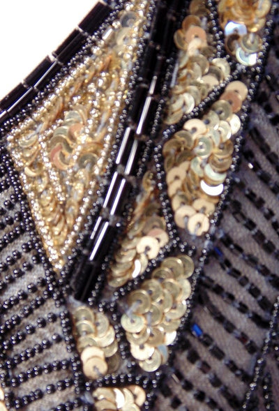 Roaring 20s Art Deco Dress in Black by The Deco Haus