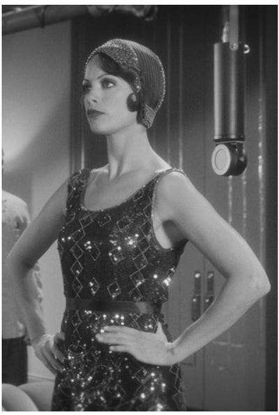 Vintage Inspired Art Deco Dress in Midnight by The Deco Haus