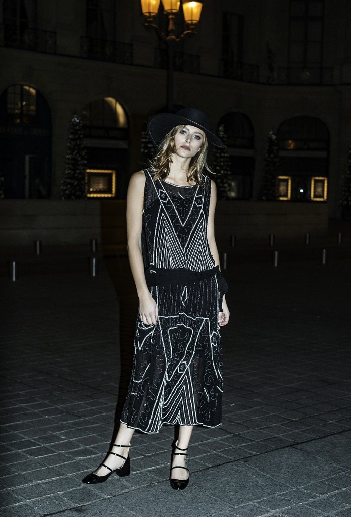 1920s Inspired Art Deco Dress in Kohl by The Deco Haus