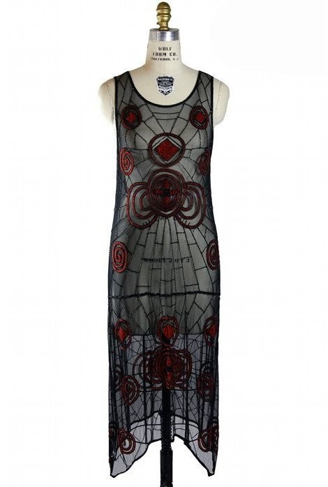 Black Widow 1920s Inspired Dress by The Deco Haus