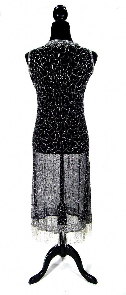 Titanic Vintage Inspired Gown in Silver-Black - SOLD OUT