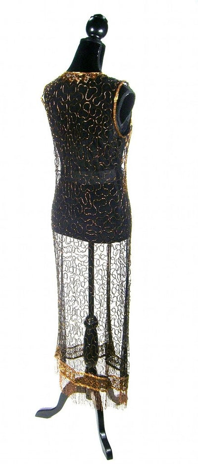 Titanic Vintage Inspired Gown in Copper/Black by The Deco Haus