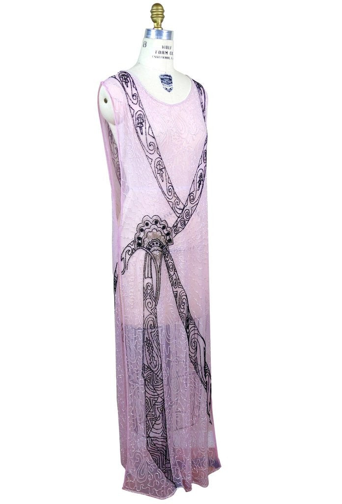 Flapper Style Elegant Party Dress in Blush by The Deco Haus