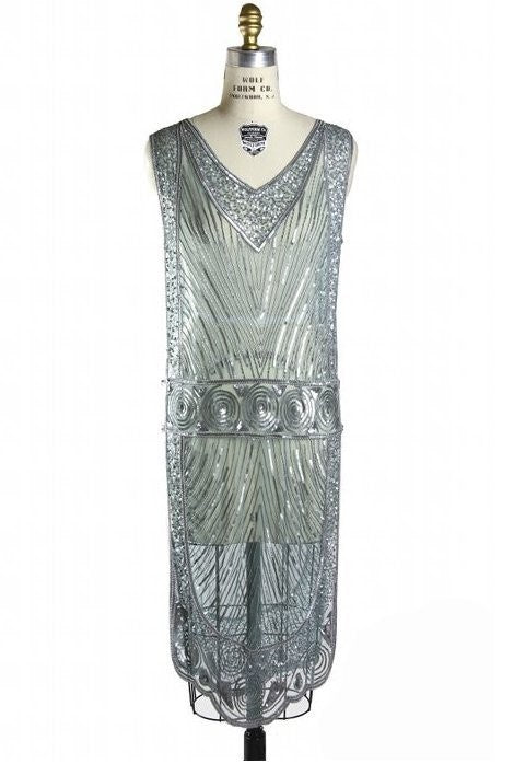 Great Gatsby Style Tabard Dress in Electrum - SOLD OUT