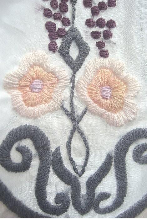 1920s Vintage Style Embroidered Dress in White by The Deco Haus