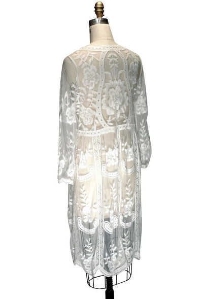 1920s Inspired Vintage Lace Bridal Dress in White - SOLD OUT