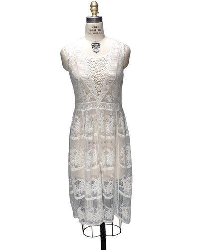1920s Inspired Multi Lace Overlay Bridal Dress - SOLD OUT