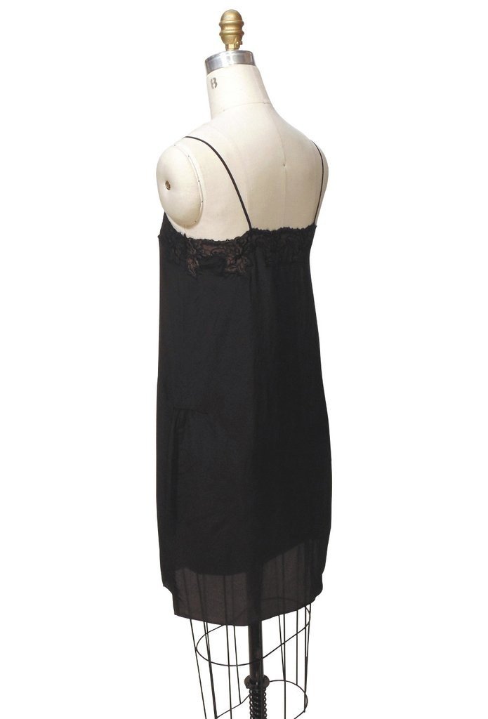 Charleston Silk Slip in Licorice Black by The Deco Haus