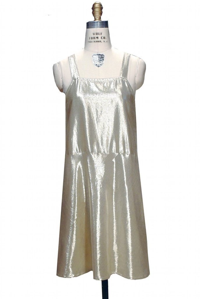 1920s Inspired Slik in Gold Lame by The Deco Haus