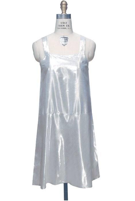 1920s Inspired Slip in Silver Lame by The Deco Haus