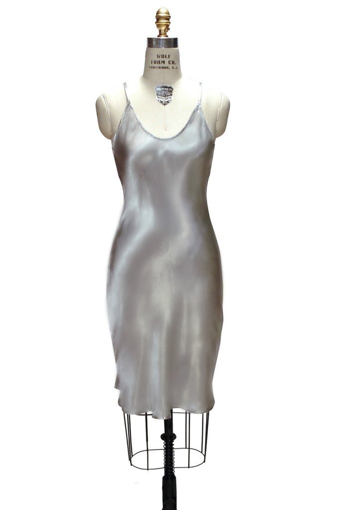 1930s Vintage Style Slip in Silver by The Deco Haus