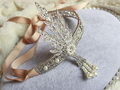 The Great Gatsby Style "Daisy" Tiara in Silver by The Deco Haus