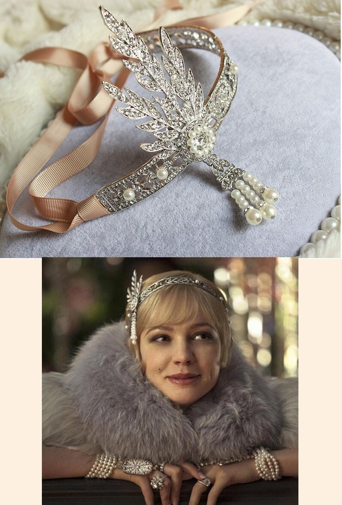 The Great Gatsby Style "Daisy" Tiara in Silver by The Deco Haus