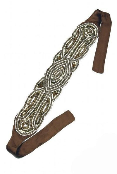Great Gatsby Bandeau Style Headband in Bronze by The Deco Haus