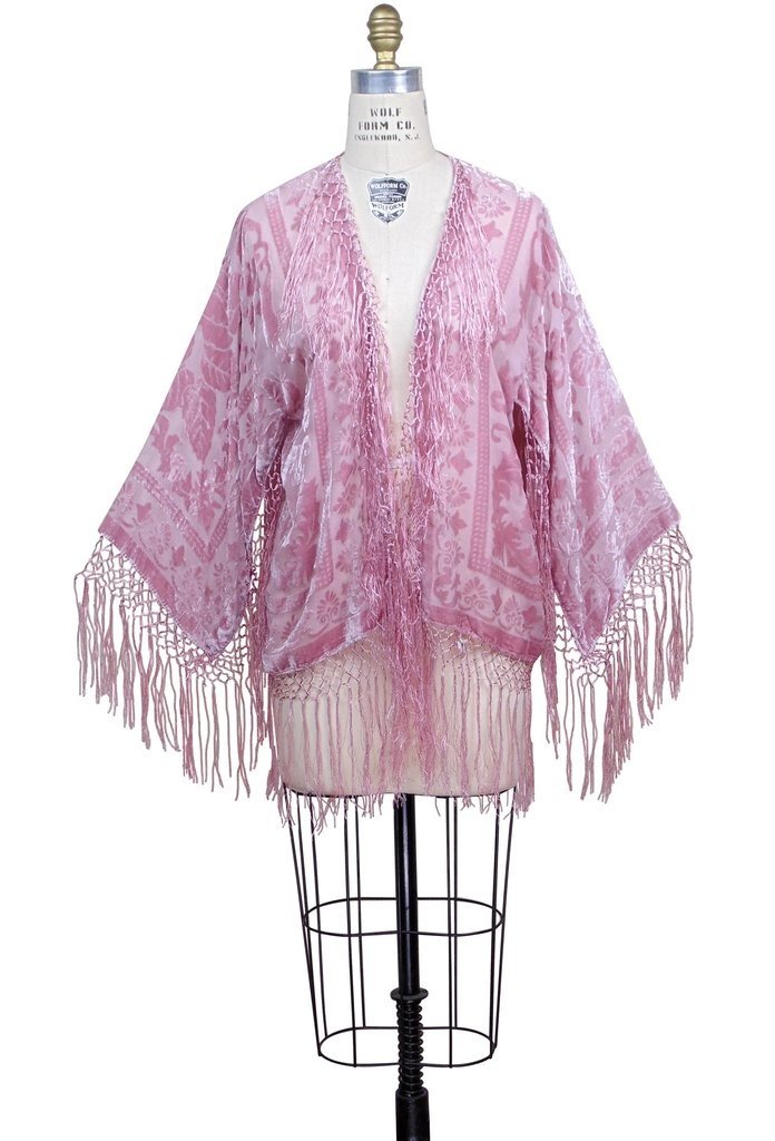 Art Deco Scarf Jacket in Rose/Pink by The Deco Haus